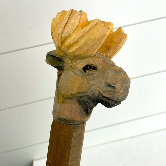 Hand Carved Wooden Walking Stick - Picture 4 of 16